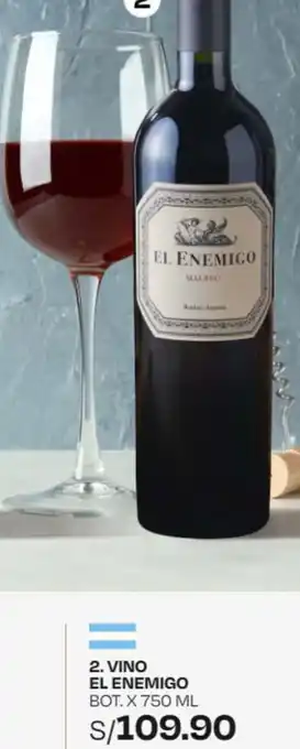 Wong VINO EL ENEMIGO BOT. X 750ML oferta