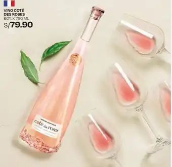 Wong VINO COTÉ DES ROSES BOT. X 750ML oferta