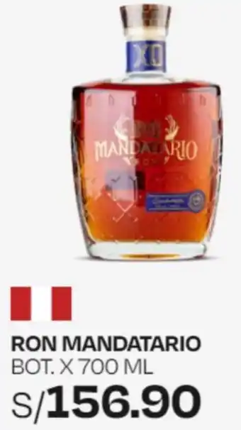 Wong RON MANDATARIO BOT. X 700ML oferta