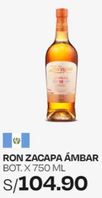 RON ZACAPA ÁMBAR BOT. X 750ML