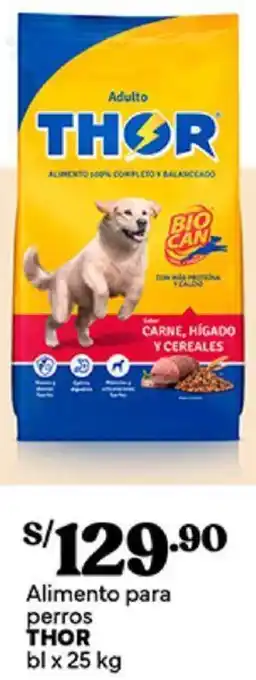 Plaza Vea Alimento para perros THOR bl x 25kg oferta