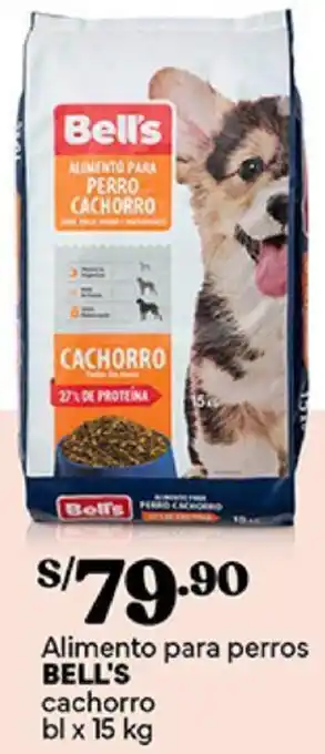 Plaza Vea Alimento para perros BELL'S cachorro bl x 15kg oferta