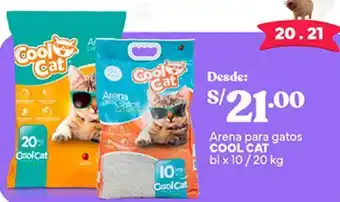 Plaza Vea Arena para gatos COOL CAT bl x 10/20kg oferta