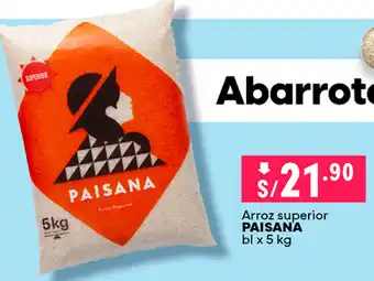 Plaza Vea Arroz superior PAISANA bl x 5kg oferta