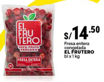 Plaza Vea Fresa entera congelada EL FRUTERO bl x 1kg oferta