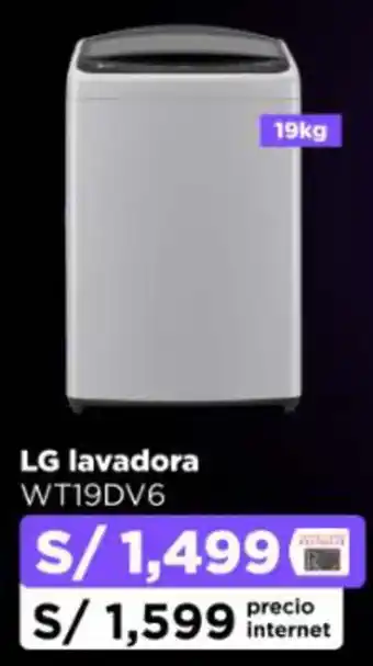 Ripley LG lavadora WT19DV6 19kg oferta