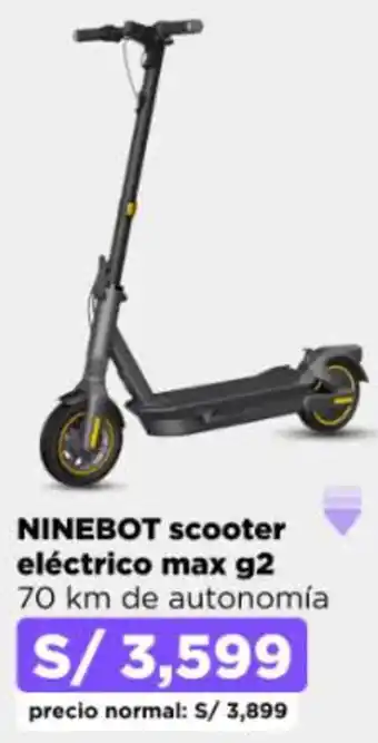NINEBOT scooter eléctrico max g2 70km de autonomía