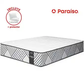 Plaza Vea Colchón VIVA HOME Palmera Pocket 2 Plazas + 2 Almohadas + 1 Protector oferta