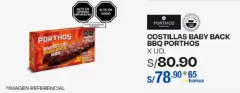 Wong COSTILLAS BABY BACK BBQ PORTHOS X UD. oferta