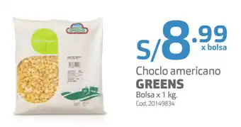 Makro Choclo Americano Greens 1kg oferta