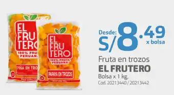 Makro Fruta en Trozoz El Frutero 1kg oferta