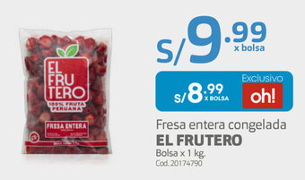 Makro Fresa Entera Congelada El Frutero 1kg oferta