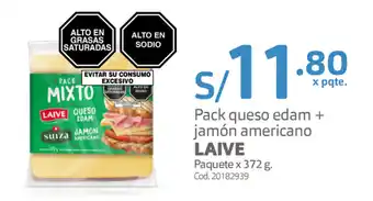 Makro Pack Queso Edam + Jamón Americano 372g oferta