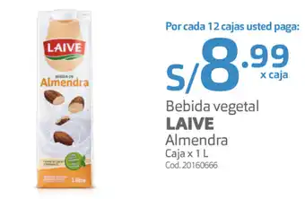 Makro Bebida Vegetal Laive Almendra 1L oferta