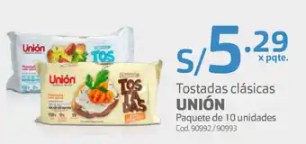 Makro Tostadas Clásicas Unión 10 unidades oferta