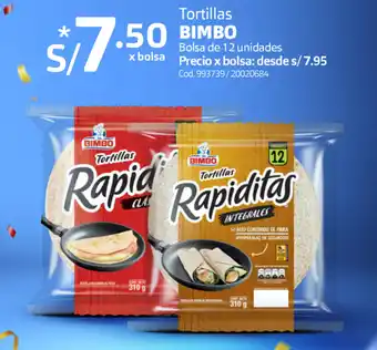 Makro Tortillas Bimbo 12 unidades oferta