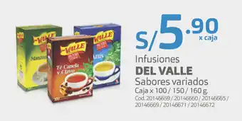 Makro Infusiones Del Valle Sabores Variados 100/150/160g oferta