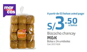 Makro Bizcocho Chancay M&K 24 unidades oferta
