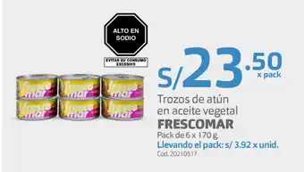 Makro Trozos de Atún en Aceite Vegetal Frescomar 6x170g oferta