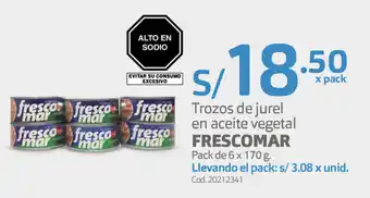 Makro Trozos de Jurel en Aceite Vegetal Frescomar 6x170g oferta