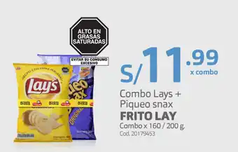 Makro Combo Lays + Piqueo Snax Frito Lay 160/200g oferta