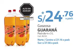 Makro Gaseosa Guaraná 4x3L oferta