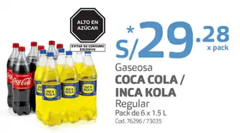 Makro Gaseosa Coca Cola/Inca Kola 6,1.5L oferta