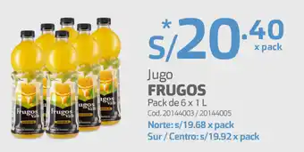 Makro Jugo Frugos 6x1L oferta