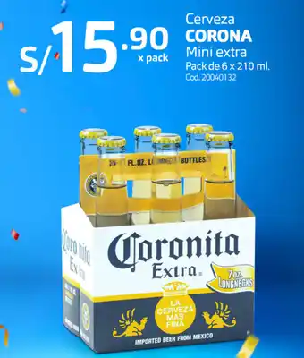 Makro Cerveza corona Mini Extra 6x210ml oferta