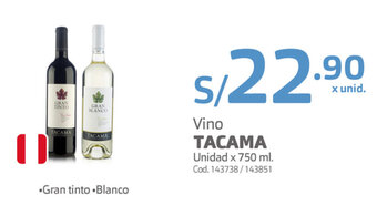 Makro Vino Tacama 750ml oferta