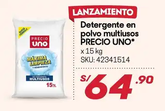 Hiperbodega Precio Uno Detergente en Polvo Multiusos Precio Uno 15kg oferta