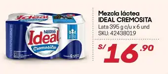 Hiperbodega Precio Uno Mezola Láctea Ideal Cremosita 6x395g oferta