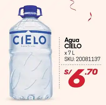 Hiperbodega Precio Uno Agua Cielo 7L oferta