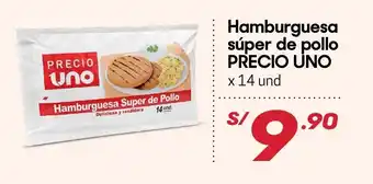 Hiperbodega Precio Uno Hamburguesa Súper de Pollo Precio Uno 14 und oferta