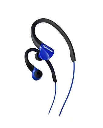 Tiendas EFE Audífono deportivo con gancho pioneer con micrófono - cable de 1.2 m - azul oferta