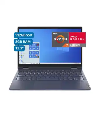 Tiendas EFE Laptop lenovo 2 en 1 yoga 6 13.3"; ryzen 7 8 gb 512 gb ssd oferta