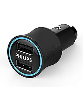 Tiendas EFE Cargador de auto philips 2 puertos oferta