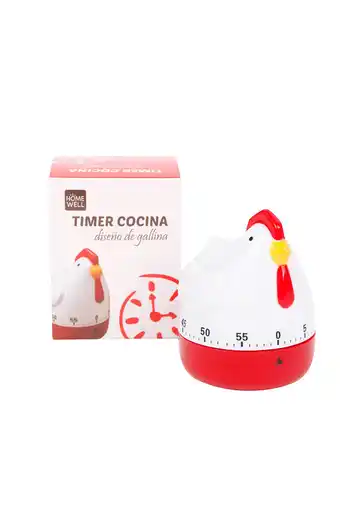 Tiendas EFE Temporizador de cocina gallina 8.5cm oferta