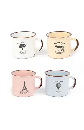 Tiendas EFE Taza loza retro 9x8cm oferta
