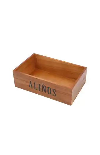 Tiendas EFE Caja para aliños de madera oferta