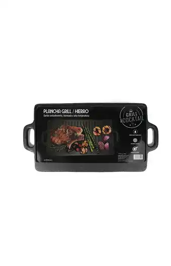 Tiendas EFE Plancha grill hierro 45x23cm oferta