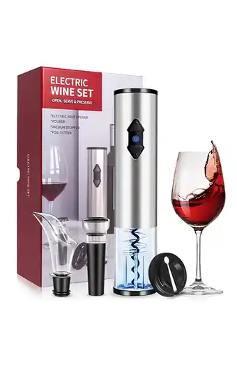 Tiendas EFE Sacacorchos destapador electrónico vino 4 en 1 oferta