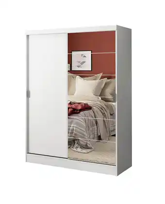 Tiendas EFE Ropero 2 puertas 2 cajones con espejo ibiza blanco oferta