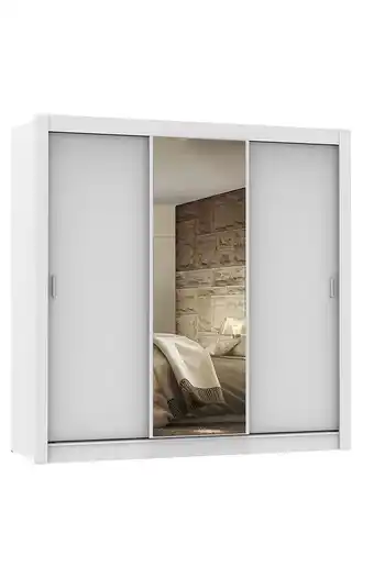 Tiendas EFE Ropero 3 puertas con espejo roma blanco oferta