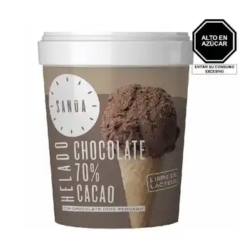 Tottus Helado de chocolate 70% cacao oferta