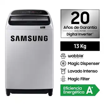 Tottus Lavadora wobble y motor digital inverter 13 kg gris wa13t5260by/pe oferta