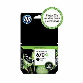 Tottus Tinta hp 670xl negro oferta