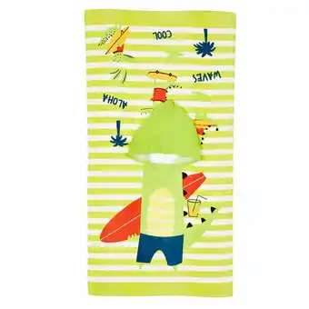 Tottus Toalla capucha dino surf 60x120cm oferta