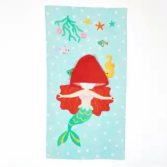 Tottus Toalla capucha sirena aqua 60x120cm oferta