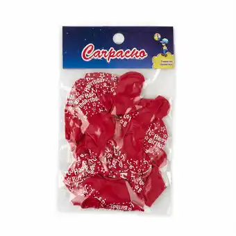 Tottus Globo happy birthday color rojo x 12 un oferta